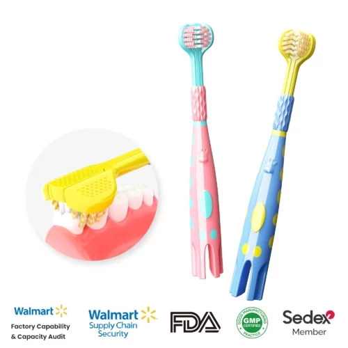 3-sided toothbrush for kids