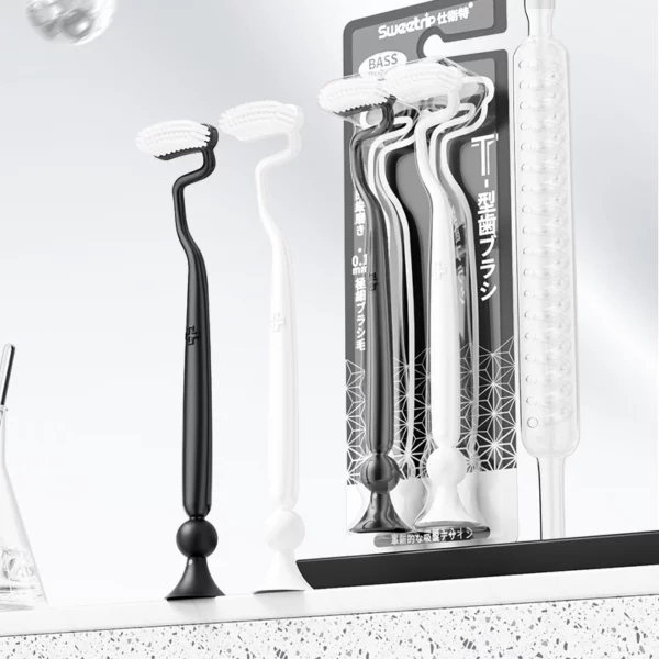 SWEETTRIP T-Shaped Ultra-Soft Bristle Toothbrush (0.1mm) – Deep Cleaning & Gum-Friendly Design