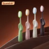 Chocolate Series Little Giant Toothbrush – 0.15mm Soft Bristles, Ergonomic Grip, 4pcs Pack