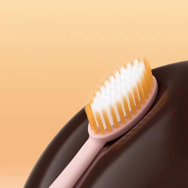 Chocolate Series Little Giant Toothbrush – 0.15mm Soft Bristles, Ergonomic Grip, 4pcs Pack