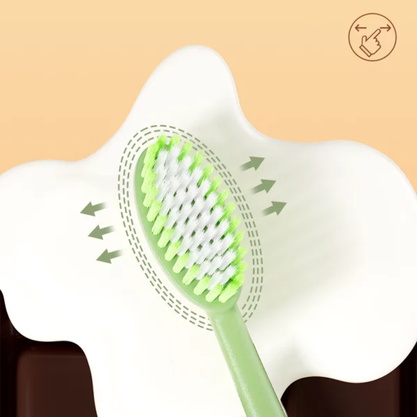 Chocolate Series Little Giant Toothbrush – 0.15mm Soft Bristles, Ergonomic Grip, 4pcs Pack