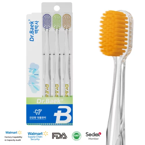 Dr. Baek KR030 Ultra-Soft Manual Toothbrush for Sensitive Gums