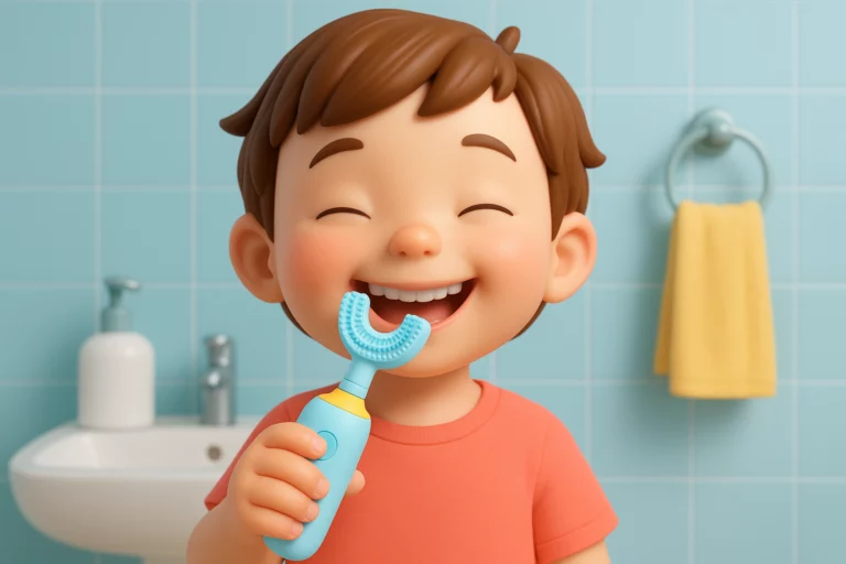 kids U shaped toothbrush OEM