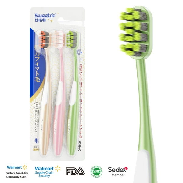 Colorful BPA-Free Adult Toothbrush